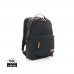 Impact AWARE™ 16 oz. recycled canvas laptop rugzak, zwart