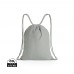 Impact AWARE™ recycled cotton drawstring backpack 145g, grey