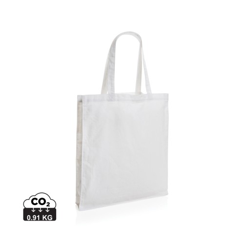 Impact AWARE™ recycelte Baumwolltasche 145gr mit Boden, weiß Impact AWARE™ recycelte Baumwolltasche 145gr mit Boden, weiß