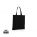Impact AWARE™ recycelte Baumwolltasche 145gr mit Boden, schwarz Impact AWARE™ recycelte Baumwolltasche 145gr mit Boden, schwarz