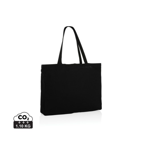 Impact AWARE ™ gerecycled katoenen shopper 145gsm, zwart