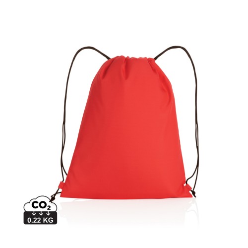 Impact AWARE™ RPET 190T rugzak met trekkoord, rood