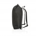 Impact AWARE™ RPET lichtgewicht rolltop rugzak, zwart