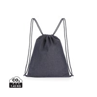 Impact AWARE™ Rucksack aus recyceltem Denim mit Kordelzug, blau