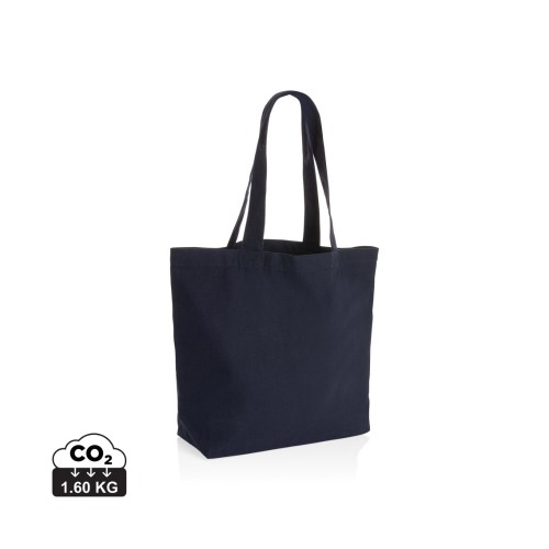 Impact Aware™ 240 gsm rcanvas shopper w/pocket undyed, navy