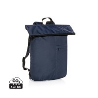 Dillon AWARE™ RPET lichtgewicht opvouwbare rugzak, donkerblauw