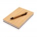 A5 Bamboo notebook & pen set, brown
