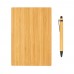 A5 Bamboo notebook & pen set, brown