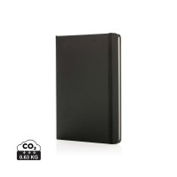 A5 standaard hardcover PU notitieboek, zwart