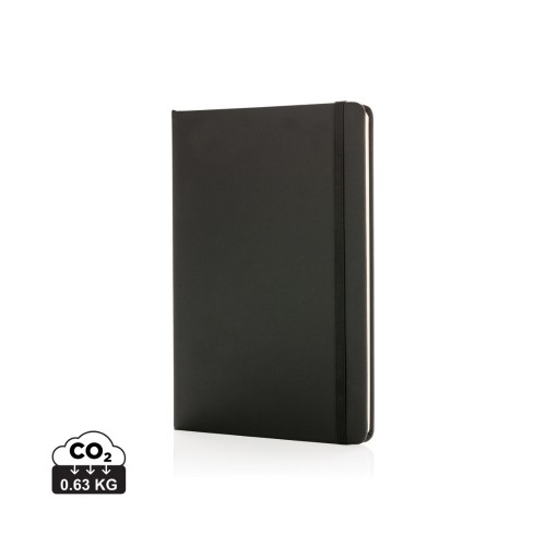 A5 standaard hardcover PU notitieboek, zwart