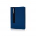 Basic Hardcover PU A5 Notizbuch mit Stylus-Stift, navy blau Basic Hardcover PU A5 Notizbuch mit Stylus-Stift, navy blau