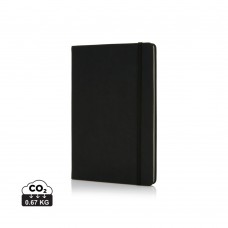 Deluxe hardcover PU A5 notitieboek, zwart