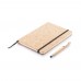 A5 kurken notitieboek incl. touchscreen pen, bruin
