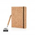 A5 kurken notitieboek incl. touchscreen pen, bruin
