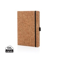 Cork hardcover notebook A5, brown