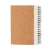 Cork spiral notebook with pen, white