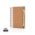 Cork spiral notebook with pen, white