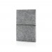 A5-Softcover-Notizbuch aus GRS zertifiert recyceltem Filz, grau A5-Softcover-Notizbuch aus GRS zertifiert recyceltem Filz, grau