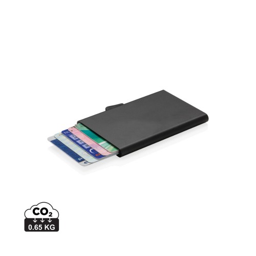 C-Secure aluminium RFID card holder, black