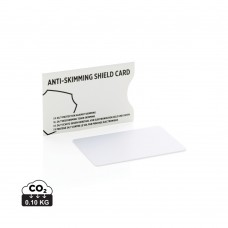 Anti-skimming RFID shield card with active jamming chip, white