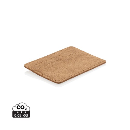 Cork secure RFID slim wallet, brown