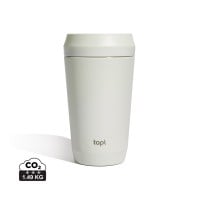 Topl-Trinkbecher aus rec. Stahl mit 360-Grad-Deckel 354ml, weiß
