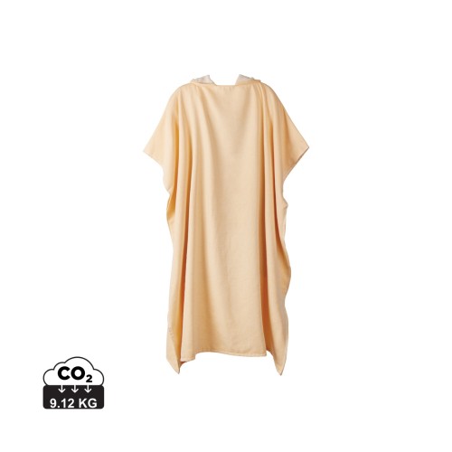 VINGA Tolo terry hamam poncho. geel, gebroken wit