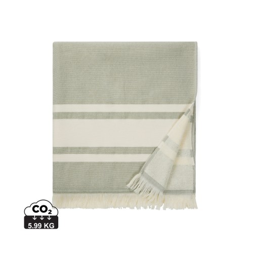 VINGA Tolo hammam terry towel. green, off white