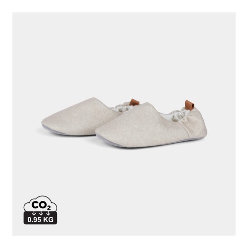 VINGA Moulton RCS RPET slippers S/M. beige, feather grey