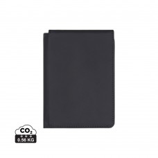 VINGA Baltimore RCS recycled polyester RFID passport cover, black