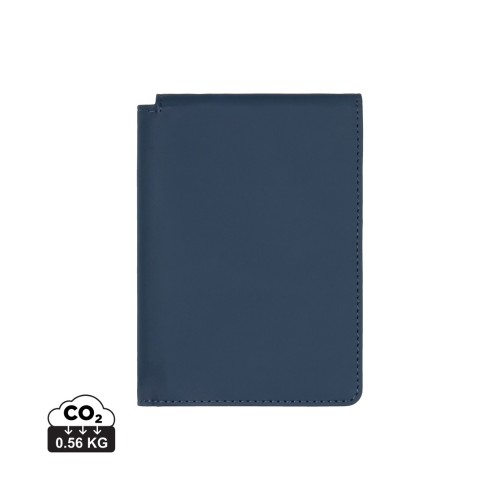 VINGA Baltimore RCS recycled polyester RFID passport cover, navy