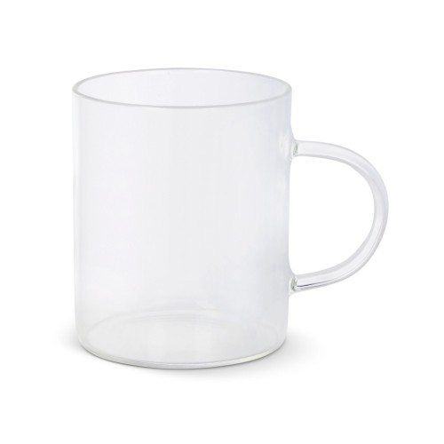 Coffee glass with handle Vardez 180 ml, Transparent