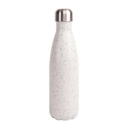 Sagaform Nils stalen fles Splash 500ml, Wit / Zwart