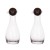 Sagaform Nature karaf olie/azijn met kurkstoppers 2 st. 300ml, Transparant