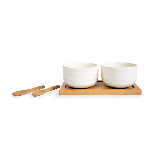 Sagaform Ellen Bowl Set With Spoons 170ml, White