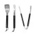 Sagaform Fredde BBQ set 3-delig, Zwart / Zilver