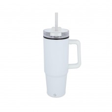 Miami Becher mit Henkel und Strohhalm 800ml, Weiss