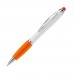 Ball pen Hawaï stylus hardcolour, White / Orange