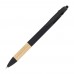 3-kleuren pen met bamboe grip, Zwart