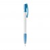 Nash ball pen rubber grip hardcolour, White / Light Blue