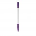 Nash ball pen rubber grip hardcolour, White / Purple