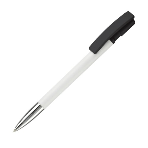 Nash ball pen metal tip hardcolour, White / Black