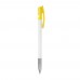 Nash ball pen metal tip hardcolour, White / Yellow