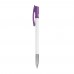 Balpen Nash metalen tip hardcolour, Wit / Paars
