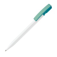 Nash ball pen hardcolour, White / Turquoise