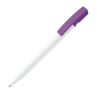 Nash ball pen hardcolour, White / Purple