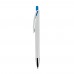 Kugelschreiber Riva Hardcolour, Weiss / Blau