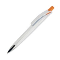Balpen Riva hardcolour, Wit / Oranje