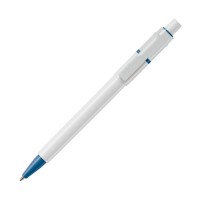 Ball pen Baron hardcolour (RX210 refill), White / Light Blue