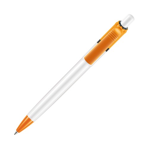 Ball pen Ducal Colour hardcolour, White / Orange